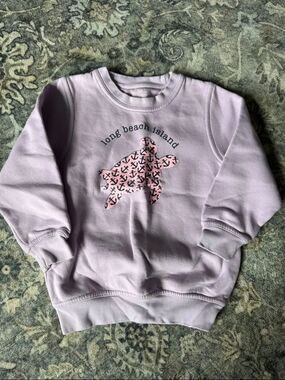 Long Beach Island Kids Lilac Sea Turtle Sweatshirt